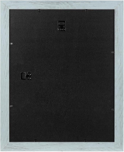 Blue 11x14 Picture Frame set of 2, Display 11x14 without Mat or 8x10 with Mat，Wall Gallery Photo Frames