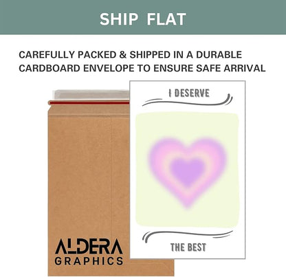 Self Love Poster, Energy Aura Poster Set, Daily Positive Affirmations Gradient Aura Art Prints 3 Piece Wall Art for Altar & Apartment Decor - 11x17in LAMINATED - No Frame…