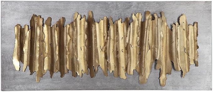Uttermost Lev 55 1/4" Wide Gold and Silver Metal Wall Art