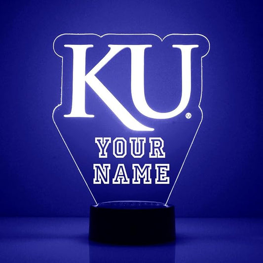 Custom Louisiana State University (LSU) Tigers Football Helmet LED Sign Night Light Lamp with Remote, Personalized Name, Text, Officially Licensed from The CLC by Mirror Magic Gifts, Made in The USA