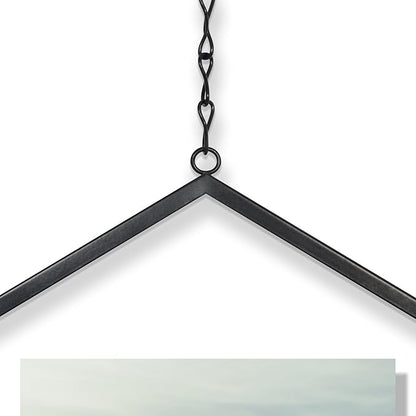 Americanflat Metal Floating Frame with Chain - Set of 3 - Use as 8x10 or 5x7 Frame - Pressed Flower Display for Wall Decor - Elegant Black Molding with Shatter-Resistant Glass