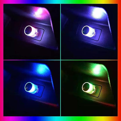 USB LED Atmosphere Light, 5V/1A 1.5W Mini USB Smart Light LED Car Interior Ambient Atmosphere Night Lamp for Cars Laptops Home Office Decoration,Yellow Light