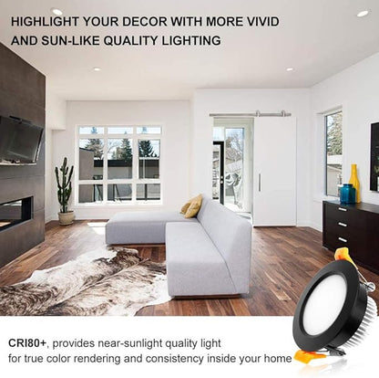 2 Inch LED Recessed Lighting, Dimmable Downlight 3W(35W Halogen Equivalent), CRI80, 4000K Natural White Ceiling Light with LED Driver(1 Pack)