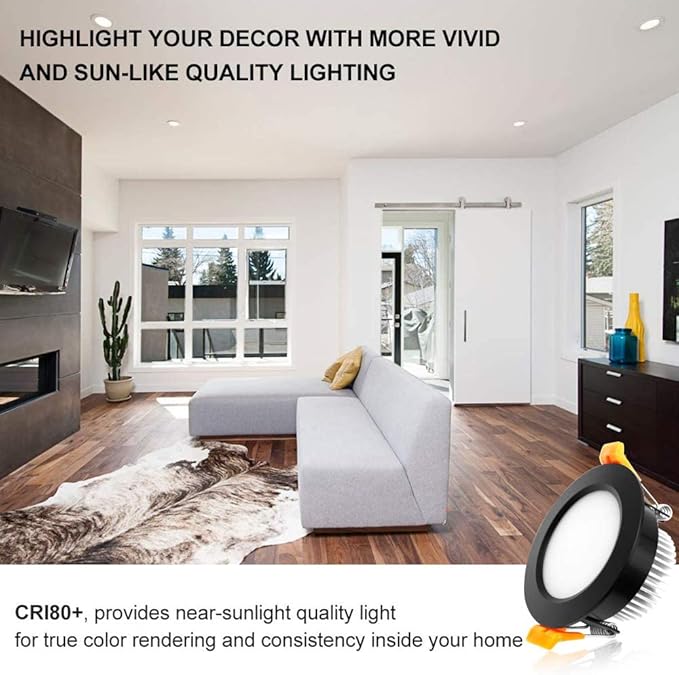 2 Inch LED Recessed Lighting, Dimmable Downlight 3W(35W Halogen Equivalent), CRI80, 5000K Daylight White Ceiling Light with LED Driver (1 Pack)