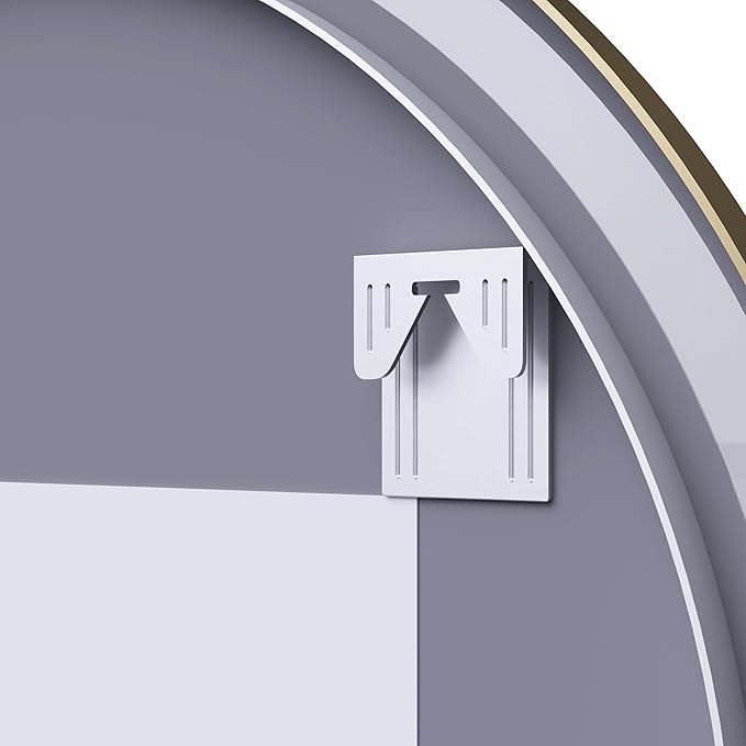 Itrue 36 Inch LED Bathroom Round Mirror, Gold Metal Frame, Adjustable Color Temp & Brightness,Anti-Fog,Shatter-Proof Tempered Vanity Mirror for Wall