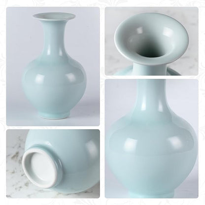 KAMMAK Colored Ceramic Vase, Beautiful Hand-Painted Decorative Vase, Modern Art Porcelain Vase for Flower Mantle Dining Table Centerpiece, Entryway Living Room Wedding Decoration, SS005