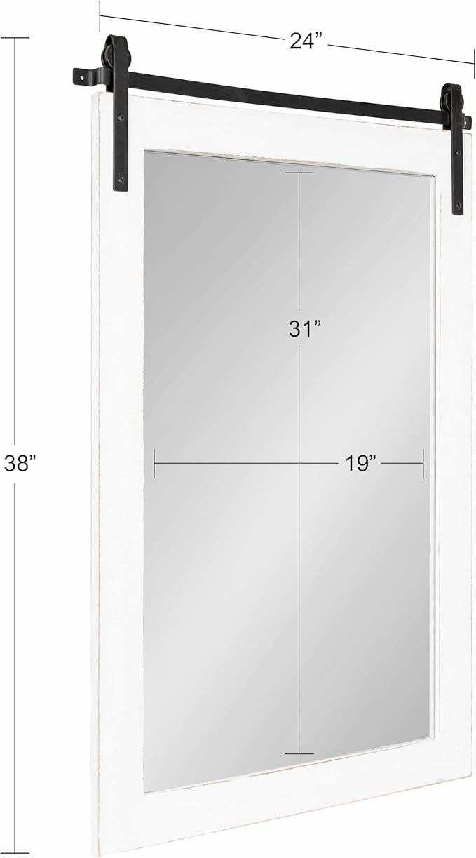 Kate and Laurel Cates Farmhouse Wall Mirror