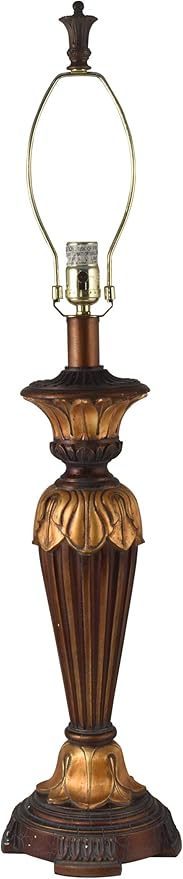 Dale Tiffany SR158 Resin Table Lamp Base, Antique Gold