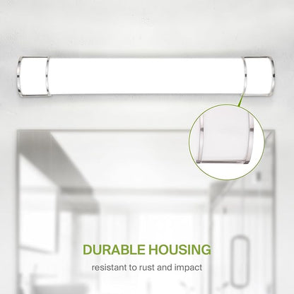 ASD LED 36" Vanity Flush Mount Light Fixture, Linear Bathroom Lighting Bar | 3CCT, Dimmable, Energy Star, ETL Listed | 30W 2650LM 3000-5000K 120V | Long Bath Wall Sconce Over Mirror | Nickel, 2 Pack