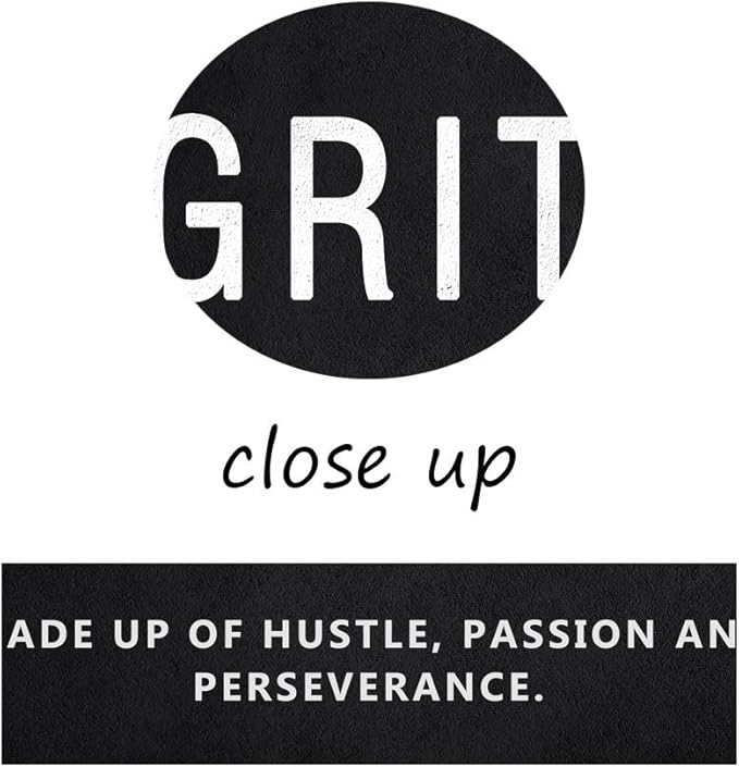 Inspirational Wall Art Motivational Posters Prints on Canvas Modern Inspiring Quotes Office Painting Grit Noun Picture Wooden Framed Artwork Decor for Living Room Office Home Easy to Hang (18”Wx24”H)