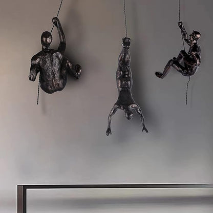 Climbing Men Wall Art Decor Sculpture,Nordic Modern Simplicity Decorative Wall Art, Climbing Man Sculptures,Home & Office Climber Gifts