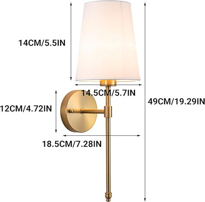 YHCDLAMP Battery Operated Wall Sconces Set of 2, Rechargeable Wireless Wall Lights with 10000mAh Magnetic Bulbs, Up to 50 Hours Runtime, Remote & RGB Dimmable, Brass for Bedroom Living Room Hallway