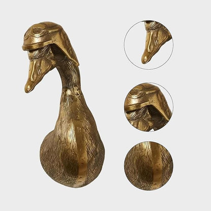 Animal Heads Wall Decor, Deer Head Wall Mount, Resin Animal Sculptures Head Wall Hanging Decoration for Family Living Room Bedroom Bathroom Kitchen Gift (Duck)