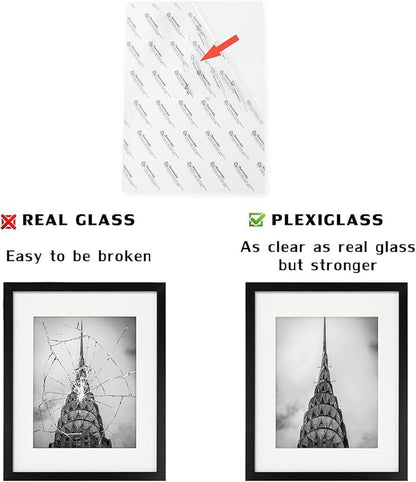 8x12 Picture Frames Black Set of 12 for Wall Gallery Collage Photo Frames or Tabletop Display