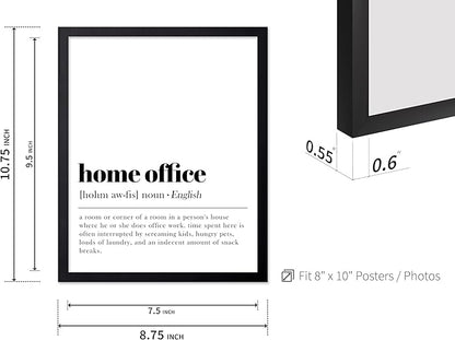 Poster Master Typography Poster - Retro Dictionary Print - Home Office Definition, Book Page, Funny - Gift for Colleague, Friend - Wall Decor for Home, Workplace, 8x10 Black Framed
