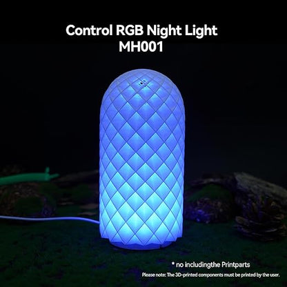 5PCS Remote Control RGB Light LED Lamp Kit 001,Power Failure Memory Function for Bambu Lab Multicolor Makerworld for Anycubic Makeronline 3D Printer Light DIY Hardware Model Parts USB