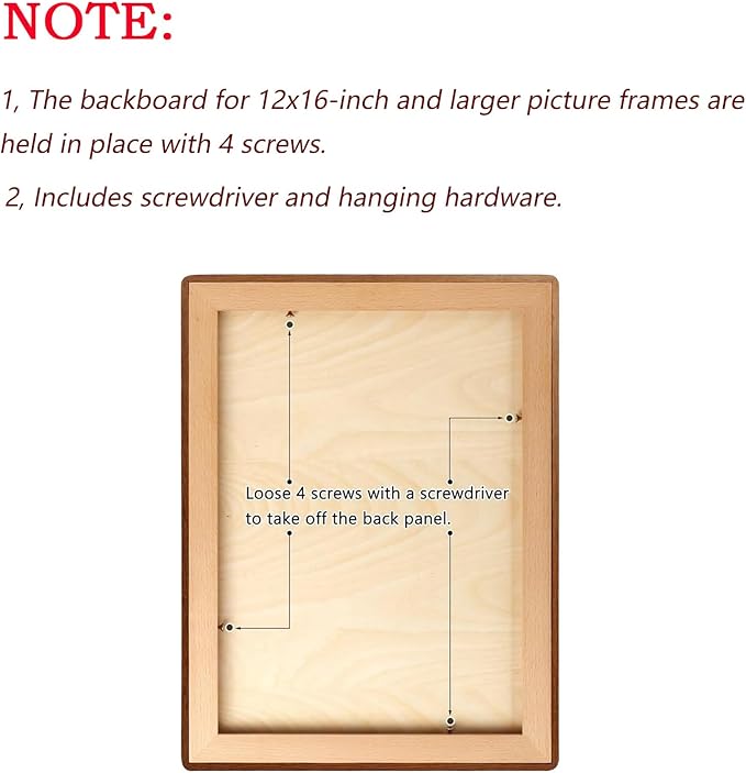 FLECHAZO Solid Walnut 16x20 Frames, Natural Wood 16 x 20 Picture Frame with Mat for 12x16 Photos, Gallery Wall Poster Frame for Wall Mounting Display