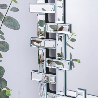 Decorative Mirrors for Wall, 47''x24'' Large Living Room Mirror with Beveled Glass Frame, Rectangle Accent Mirror for Entryway, Dining Room, Fireplace