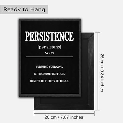 Drsoum Motivational Wall Art 𝗙𝗿𝗮𝗺𝗲𝗱 Inspirational Office Quotes for Living Room Encouraging Canvas Posters for Bedroom Sayings for Wall Decor - 8” x10” x6 PCS Black Framed