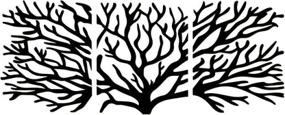 Tree of Life Wall Art Wooden Tree Life Wall Decor with Three Birds 12 Inch Round Family Tree Life Wall Hanging Plaque for Bedroom Living Room Kitchen Office Farmhouse Decor Indoor Outdoor (Tree of Life Wall Art - Black)