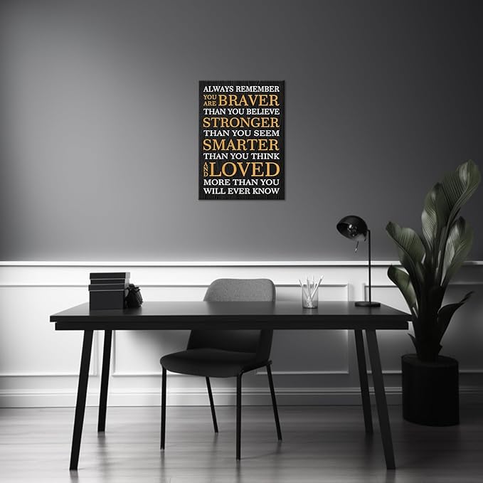 Motivational Canvas Wall Art, Inspirational Office Wall Art, Encouragement Christmas Gifts for Men, Motivational Wall Decor for Home Office Parlour Living Room Bedroom Wall Decor Artwork Decorative