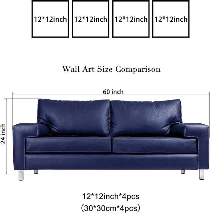 Wieco Art Giclee Canvas Prints Wall Art Space Pictures for Bedroom Home Decorations Universal Magic Power Modern 4 Panels Contemporary Star Sky Pictures Astronomy Artwork