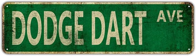 Vintage Signs Dodge Dart Ave Sign Street Sign Retro Metal Sign for Home Bar Coffee Garden Indoor Ourdoor Decor,Aluminium 4x16 Inch