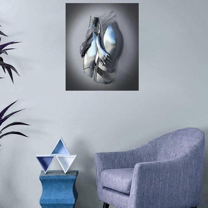 3D Wall Art Decor Artwork Figure Statue Modern Art Canvas Painting,Large Wall Art for Bathroom Bedroom Decoration