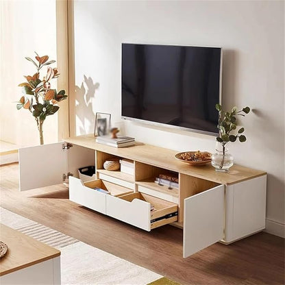 Desktop TV Station Monitor Console Shelf Desk TV Stand Cabinet Mobile TV Furniture