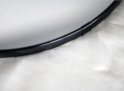 Funerom Black Round Wall Mirror 12.6 Inches Circle Mirror Bathroom Mirrors