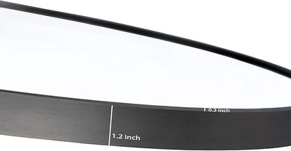 Itrue 30 Inch Round Wall Mirror, Brushed Black Metal Frame Circle Bathroom Vanity Mirror, Silver-Backed HD Glass Decorative Mirror for Over Sink, Bathroom, Living Room, Bedroom, Entryway