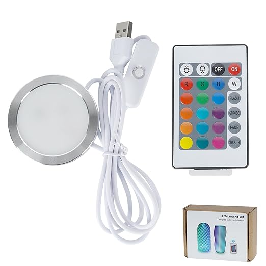 1PCS Remote Control RGB LED Lamp Kit 001 for Bambu Lab H2C/X1/P2S/A1 Multicolor RGB Makerworld for Anycubic Makeronline 3D Printer Light DIY Hardware Model Parts USB
