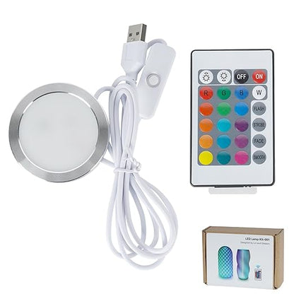 1PCS Remote Control RGB LED Lamp Kit 001 for Bambu Lab H2C/X1/P2S/A1 Multicolor RGB Makerworld for Anycubic Makeronline 3D Printer Light DIY Hardware Model Parts USB