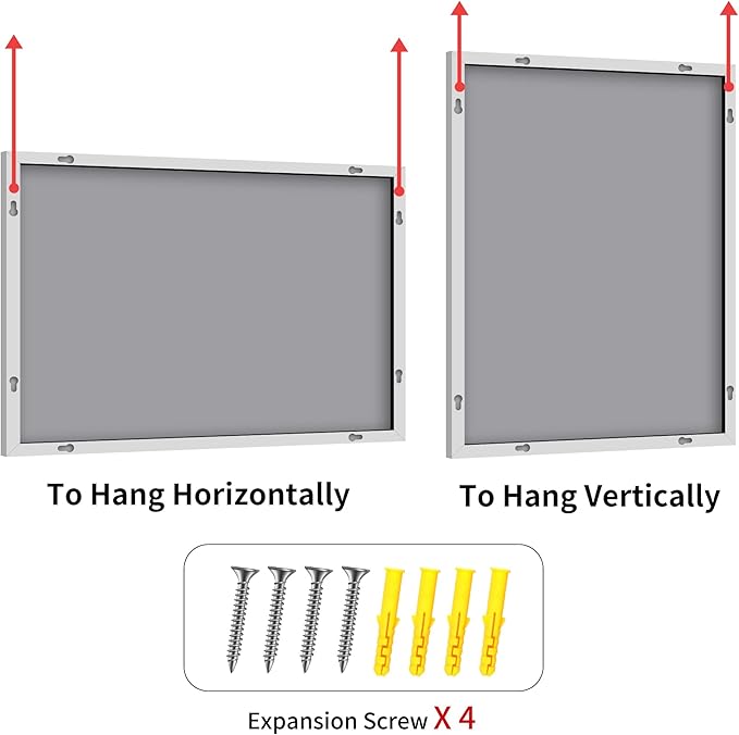 YIROMAN Bathroom Mirror 48"x48", Large Brushed Silver Bathroom Mirror for Over Sink with Aluminum Frame, Rectangular Vanity Mirror with Right Angle, Wall Mirror Hangs Horizontal or Vertical