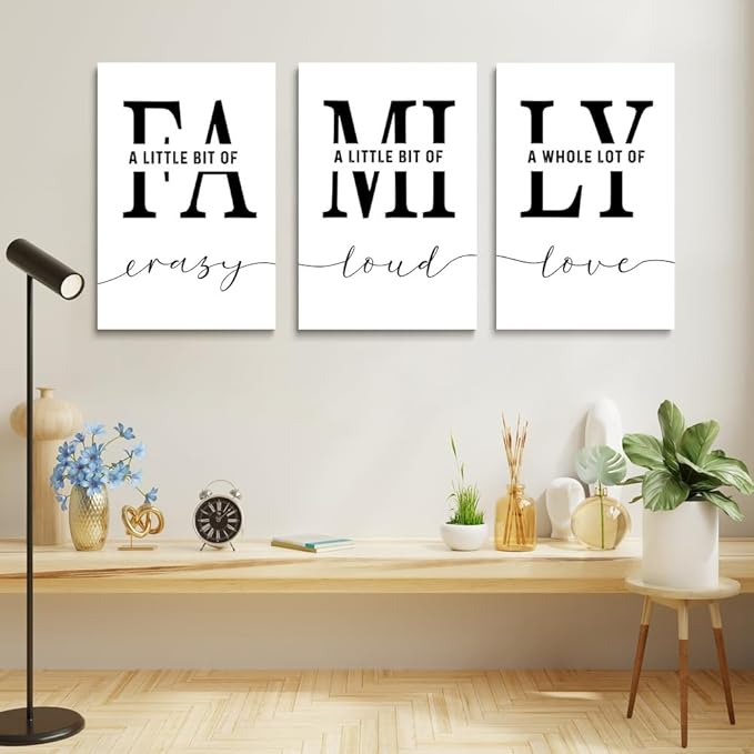 GUBIYU Home Wall Art for Kitchen and Dining Room - Inspirational Quotes Poster, Family Sign, Living Room Decor - Large Canvas Print 24"x36"