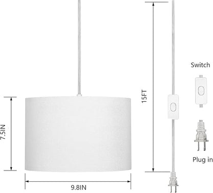 2pcs Plug in Pendant Light, Hanging Lamp with RGB Smart Bulb, Hanging Lights with Plug in Cord Hanging Lights for Bedroom Kitchen Dining Living Room Pendant Lights Fixture