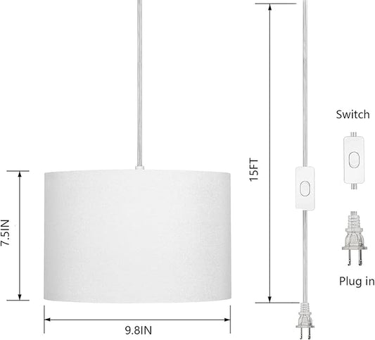 2pcs Plug in Pendant Light, Hanging Lamp with RGB Smart Bulb, Hanging Lights with Plug in Cord Hanging Lights for Bedroom Kitchen Dining Living Room Pendant Lights Fixture