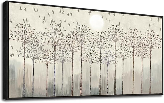 Scenery Abstract Wall Painting Framed Canvas Wall Art For Living Room Large Size Wall Decorations For Bedroom Office Wall Decor Pictures Artwork Canvas Prints Home Boho Wall Decor Black Framed