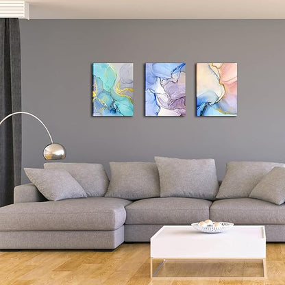 Abstract Wall Decor For Living Room Large Size Canvas Wall Art Paintings For Bedroom Colorful Color Abstract Wall Artworks Pictures For Office Decor Bathroom Home Decorations Art 3 Piece 16x24