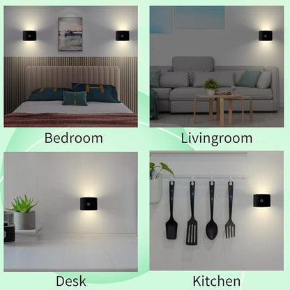 LED Wall Mounted Lights,Wall Sconces Lamp Light for Bedroom Bedside,2 Pack