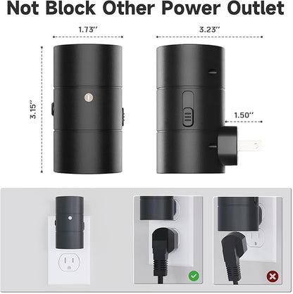 NIORSUN Night Lights Plug into Wall, Dimmable with 3 Color Modes & Auto On/Off Sensor, Ultra-Slim Nightlight for Hallway, Bathroom, Bedroom, Nursery, Kitchen (4 Pack, Black)