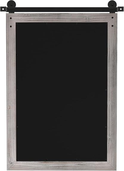 COGOOD Bathroom Mirrors for Over Sink - 22 x 30 Farmhouse Barn Door Wall Mirror for Bathroom, Living Room, Entryway Wall Decor Grey