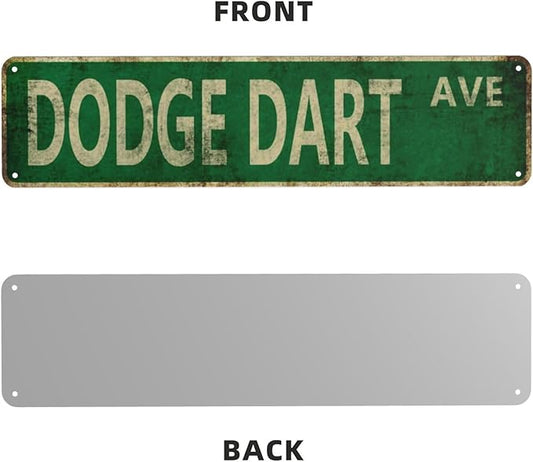 Vintage Signs Dodge Dart Ave Sign Street Sign Retro Metal Sign for Home Bar Coffee Garden Indoor Ourdoor Decor,Aluminium 4x16 Inch