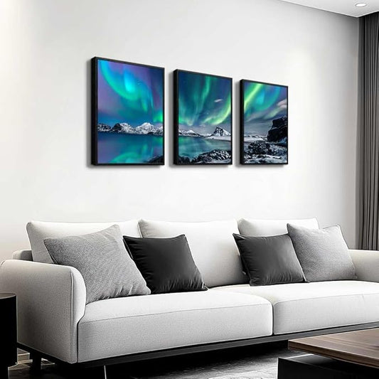MHARTK66 Abstract Wall Art, 12x16in Set of 3 Piece Framed Draw, Modern Home Decor for Living Room, Bedroom