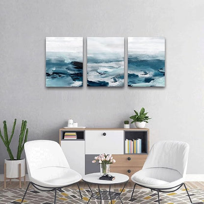 MHARTK66 Canvas Wall Art Decor: Abstract Wall Paintings, Set of 3, 20x28 Inches Each, Modern, Waterproof, UV Resistant, For Living Room, Bedroom, Office