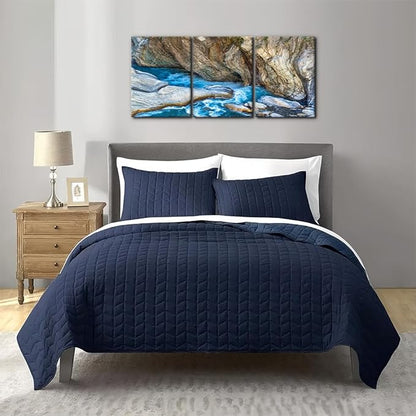 Pacimo 3 Piece Canvas Wall Art - Taroko National Park Beautiful Scenery Pictures Painting Prints on Canvas Modern Artwork Home Wall Decor Stretched and Framed Ready to Hang - 12"x16"x3