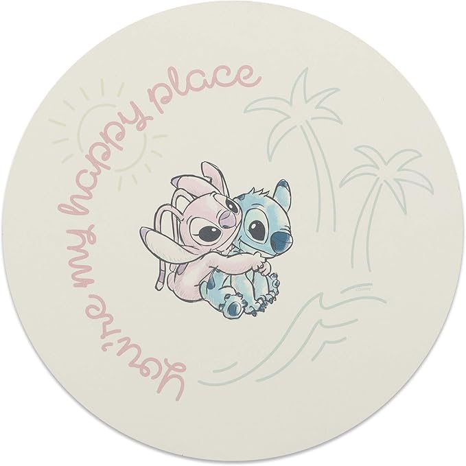 Disney Lilo and Stitch You're My Happy Place Wood Wall Decor - Adorable Stitch and Angel Sign for Bedroom or Nursery