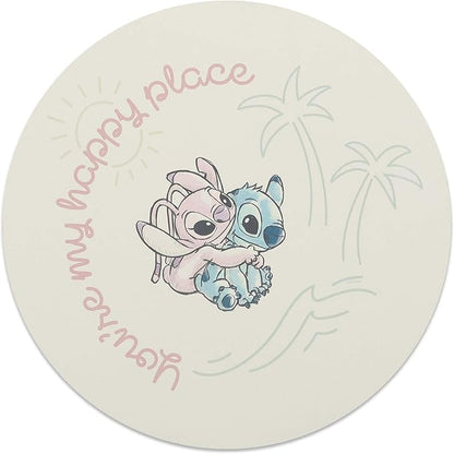 Disney Lilo and Stitch You're My Happy Place Wood Wall Decor - Adorable Stitch and Angel Sign for Bedroom or Nursery