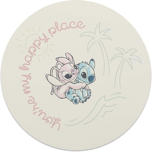 Disney Lilo and Stitch You're My Happy Place Wood Wall Decor - Adorable Stitch and Angel Sign for Bedroom or Nursery