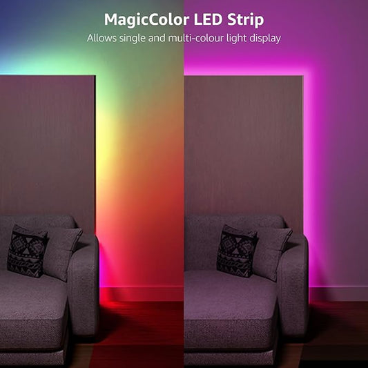 Lepro LED Strip Lights, 65.6ft Music Sync MagicColor Dreamcolor Light Strip with Remote, Christmas Gifts for Men & Women, 5050 RGB Lights for Bedroom, Home, Gaming Room, Party, Wall Decorations